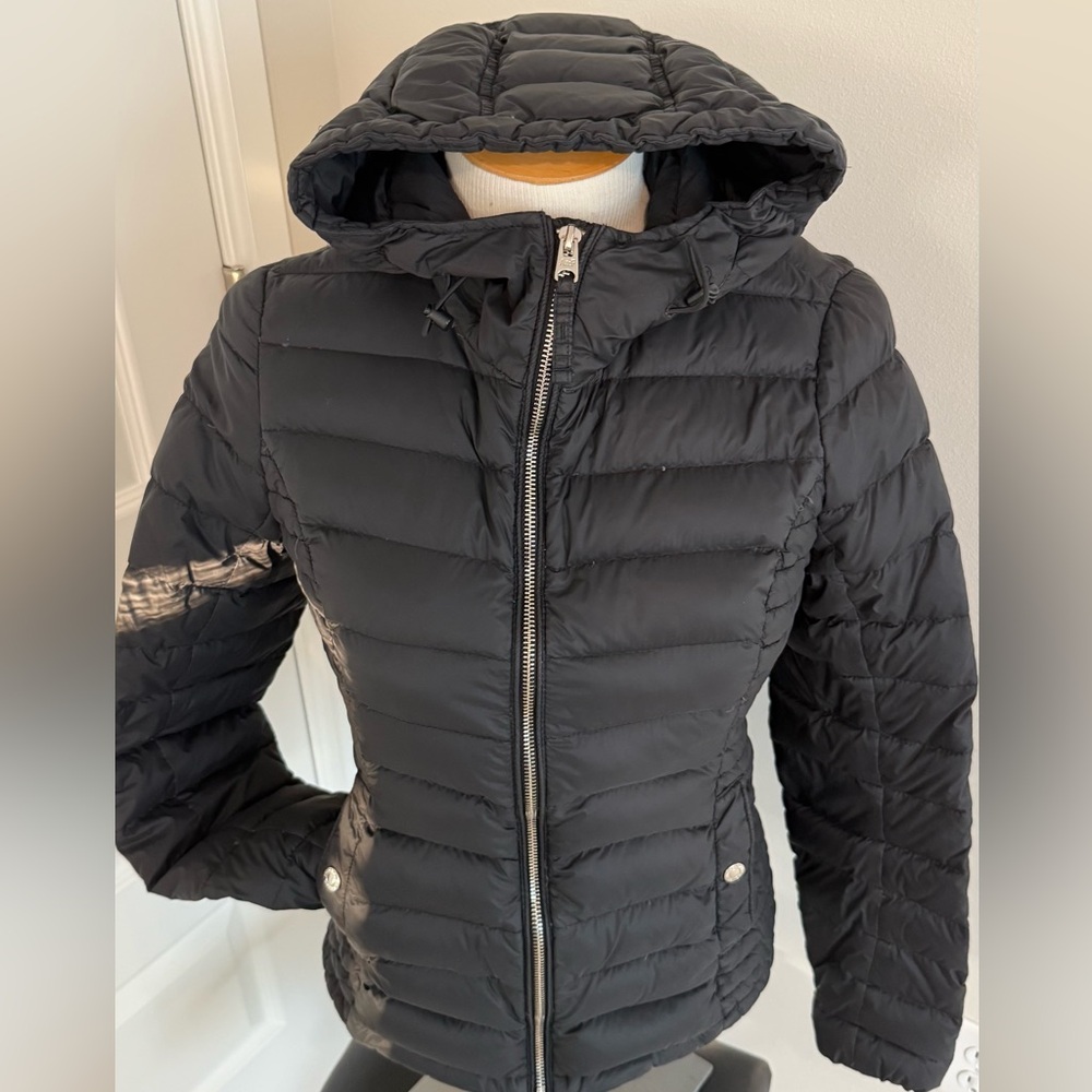 Abercrombie & Fitch Women's Navy Blue Puffer Jacket Sz M